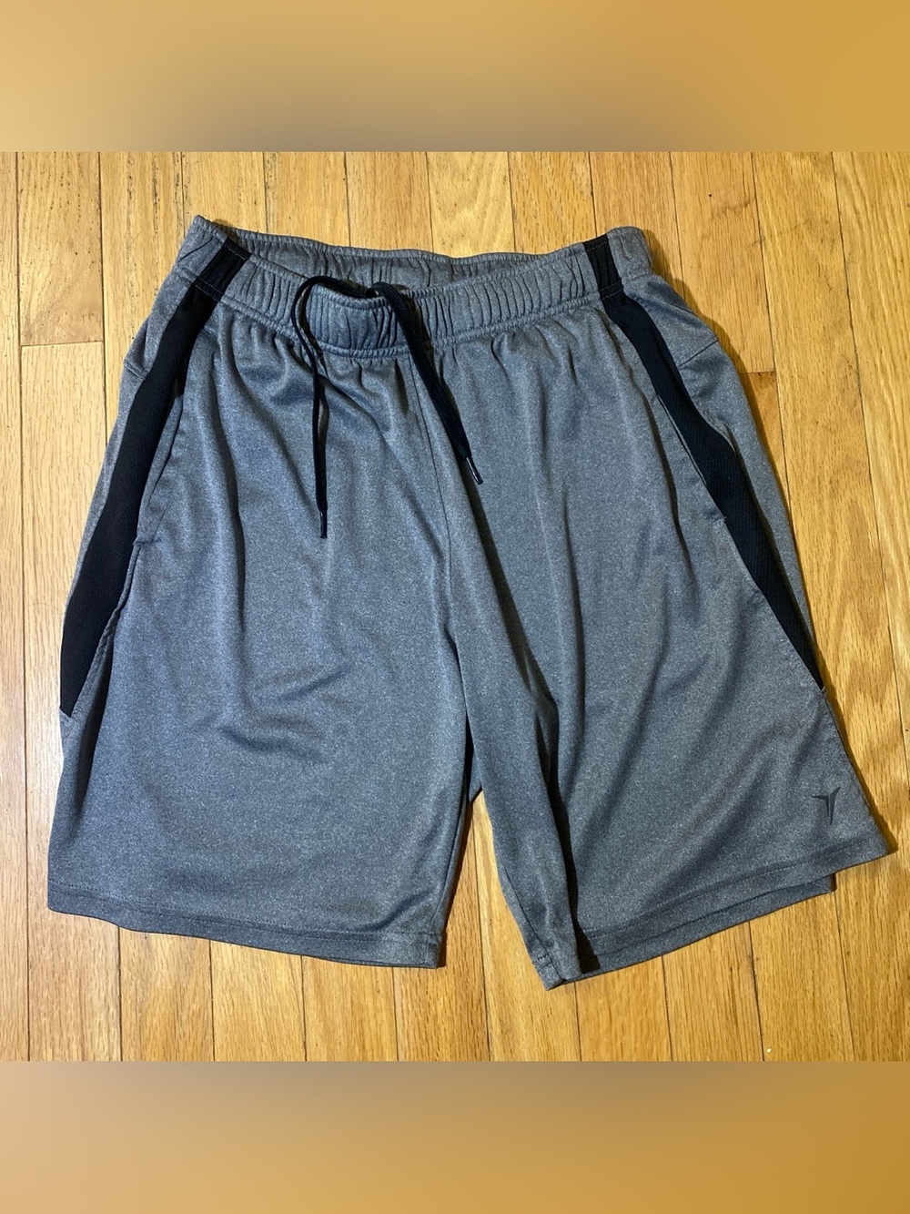 Old Navy Gray Athletic Shorts with Black Side Panels